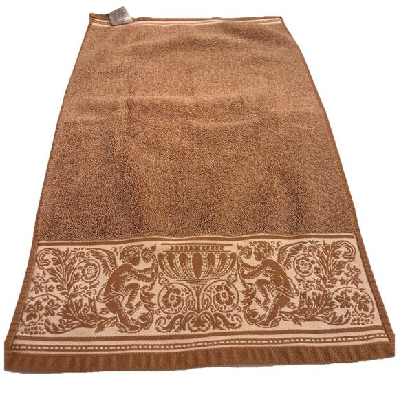 2 Vintage Hampton Manor Victorian Cherubs Angels Brown Hand Towels 100% Cotton - Picture 8 of 8